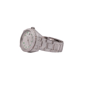 นาฬิกาสแตนเลสสุดหรูสำหรับผู้ชาย VVS Moissanite Bar dial Display สไตล์ฮิปฮอปญี่ปุ่นผู้ผลิตอินเดีย - Product Image 3