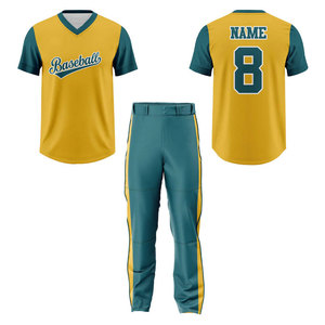Maillot de baseball col en V 100 % polyester de haute qualité, kit de baseball personnalisé avec logo par sublimation, léger, faible MOQ, maillot de softball OEM - Product Image 3