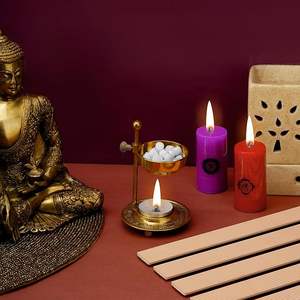 Brûleur d'encens indien Bakhoor fait main de haute qualité, 100% matières premières naturelles, construction métallique écologique pour usage religieux - Product Image 5