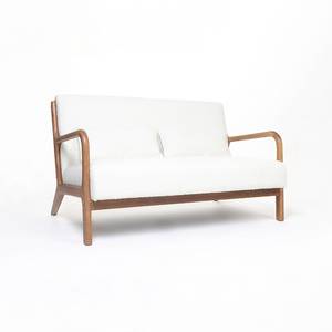 Modern Adjustable Boucle Fabric 2 Seater <b>Sofa</b> Solid <b>Wood</b> <b>Frame</b> Foam Filled Luxury Upholstered Loveseat <b>for</b> Apartment Hotel Use - Product Image 2