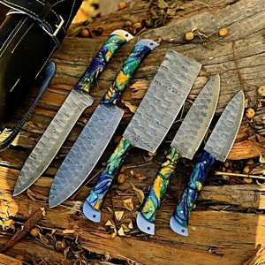 Ensemble de couteaux de chef THEWIZ CRAFTS en acier à haute teneur en carbone, faits main, durables, de haute qualité, ambidextres, pour la cuisine et la découpe des os - Vente en gros personnalisée - Product Image 4