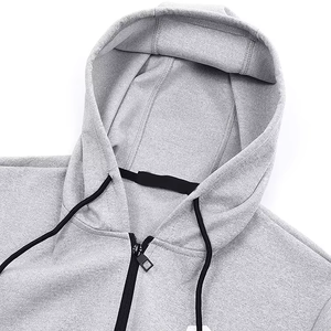 ฤดูใบไม้ผลิฤดูใบไม้ร่วงชุดกีฬาผู้ชายมีฮู้ดลำลองผ้าฝ้ายขนาดพิเศษเสื้อผ้าวิ่งทรงหลวมชุด 2 ชิ้น - Product Image 2