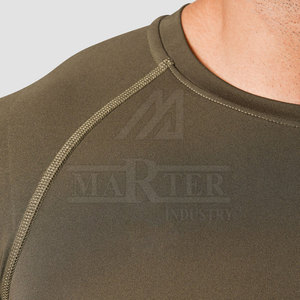 <b>Men</b> Slim <b>Compression</b> <b>Shirts</b> Short Sleeves Polyester Sports Training Apparel Quick Dry Lightweight OEM Custom Breathable - Product Image 5
