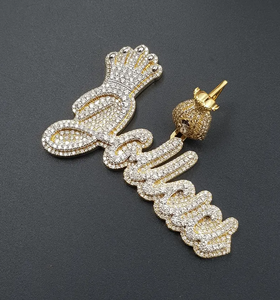 Collar con Colgante de Moissanita Personalizado de Lujo, Diseño de Letras en Script, Joyería Hip Hop, Regalo - Product Image 6