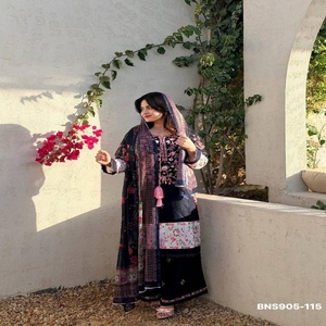 Diseño Moderno, la Mejor Tela de Rayón con Colección de Plazzo-Kurta y Dupatta Bordados a Precio de Mayoreo, Moda Femenina - Product Image 1