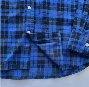 เสื้อเชิ้ตผ้าสักหลาดลายสก็อตสีดำแขนยาวขายส่ง รับทำโลโก้ตามสั่ง เสื้อเชิ้ตผ้าสักหลาดสีต่างๆ สำหรับผู้ชาย - Product Image 5