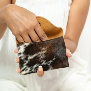 New Arrival Stylish Embossed Floral Print Fur Leather Card Coin Case Wallets Rectangle Credit Card Holder Case <b>Cute</b> Card <b>Purses</b> - Product Image 2