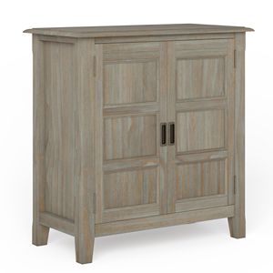 Burlington Distressed <b>Grey</b> Low Storage <b>Cabinet</b> for Living Room - Product Image 1