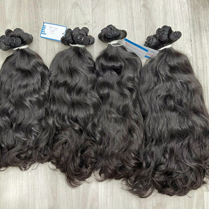 Proveedor de Cabello Natural, Cabello Ondulado Natural en Trama, Paquetes de Cabello Natural Doblemente Tramado, Color Negro Natural - Product Image 1