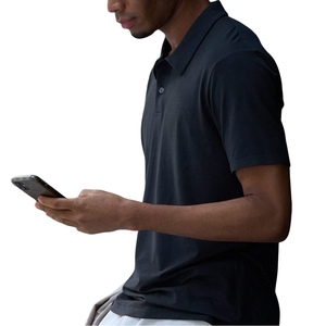 Chemise polo au design unique, broderie personnalisée, logo, respirante, séchage rapide, écologique, fermeture éclair quart de tour, pour homme - Product Image 2