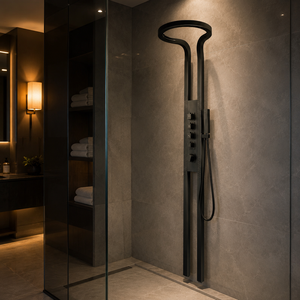 Multi-Function Water Resistant Polished Stainless Steel <b>Shower</b> Panel Rainfall Hand <b>Shower</b> Wall-Mounted Modern Design Apartment - Product Image 3