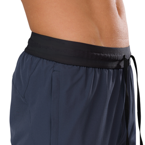 Pantalon de jogging pour homme bleu nuit Apex léger extensible fuselé avec poche zippée – Fourniture en gros OEM - Product Image 5