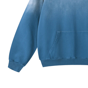 Sudadera con Capucha para Hombre, Estilo Vintage, Lavado Desgastado, Corte Regular, con Gráficos y Pedrería, 100% Algodón Felpa, para Invierno - Product Image 5