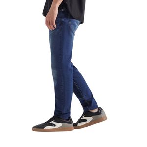 Men's Slim Fit Denim <b>Jeans</b> Medium Blue Wash Cotton Stretch Casual Trousers For Daily Wear Modern Fashion Bottoms - Product Image 2