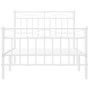 Base de Cama de Acero con Recubrimiento en Polvo Blanco, 39.4 x 74.8 Pulgadas, Camas Metálicas - Product Image 5