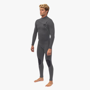Combinaison de plongée et de surf pour homme en néoprène Yamamoto 4/3 mm avec fermeture éclair sur la poitrine, logo imprimé, logo personnalisé, vêtements de surf Limestone 3m - Product Image 3