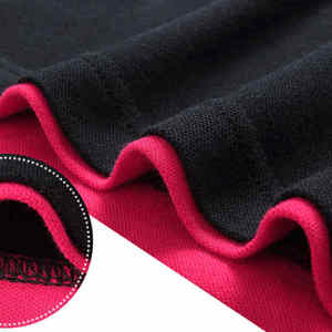 Polo Negro para Hombre, Manga Corta, Corte Regular, Tejido de Punto, Ribete en Contraste, Color Sólido Informal - Product Image 4