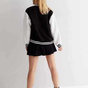 Vestes personnalisées de style universitaire en laine, cuir et coton, coupe-vent, col montant - Product Image 5