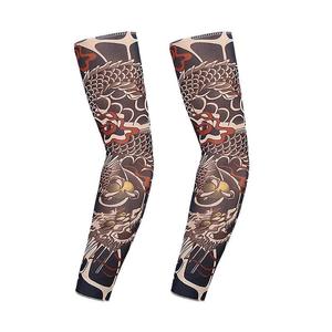 WARPRO INDUSTRY Mangas de Ciclismo con Estampado de Tatuajes Japoneses, Transpirables, Protección Anti-UV, Unisex, Estilo Yoga para Adultos, 100% - Product Image 2