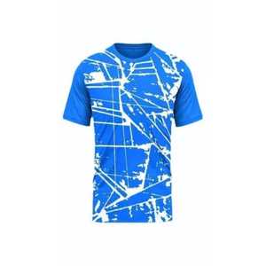 T-shirt 100% coton pour homme, coupe ample, imprimé, logo personnalisé, bleu bleuet, col rond, t-shirt de sport respirant, vêtements de sport - Product Image 5