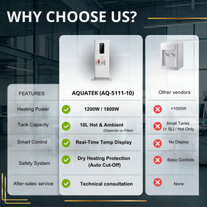 Hervidor de Agua Aquatek AQ-5111-10 |   Capacidad de 10L |   2 Temperaturas: Caliente/Ambiente |   Calentamiento Rápido de 1200-1800W | Ideal para Cafeterías y Salones de Té - Product Image 3