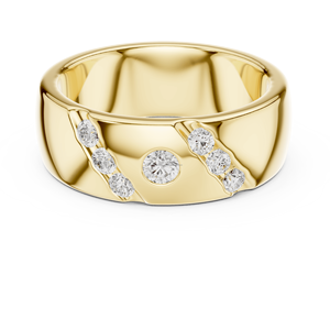 แหวนใบไม้สีโรสโกลด์ประดับอัญมณีคาถาแนววินเทจ14K - Product Image 4