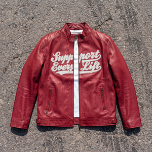 <b>Men's</b> Stand Collar Embroidery Custom <b>Leather</b> Motorcycle <b>Jacket</b>-Waterproof Windproof Breathable Long Sleeve - Product Image 6