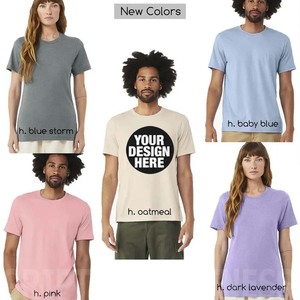 Camisetas Lisas de Felpa Suave al Por Mayor, Bella Canvas 3001CVC, Camiseta Estadounidense - Product Image 1