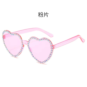 Gafas de Sol Hechas a Mano con Forma de Corazón 2025, Gafas de Sol Unisex con Diamantes de Imitación, Color Degradado Personalizado, Gafas de Fiesta - Product Image 5