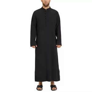 <b>Men</b> Juba Comfortable Long Islamic Robe Traditional Muslim Clothing Modest Loose Fit Breathable Fabric - Product Image 4