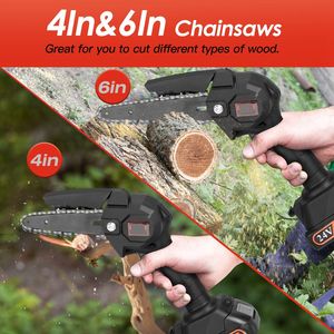 2-in-1 Cordless Pole Saw <b>Mini</b> Electric <b>Chainsaw</b> Adjustable Length 1500mAh Battery 2pcs 2Pcs Cordless Chain Saw Product <b>Chainsaws</b> - Product Image 6