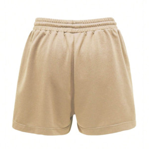 Shorts de Mujer de Punto de Algodón, Cintura Alta Elástica, Transpirables, Estilo Urbano, Corte Regular - Product Image 2