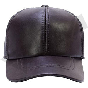 Gorra de béisbol de cuero genuino al por mayor, lavada con agua caliente, para hombres y mujeres - Product Image 1