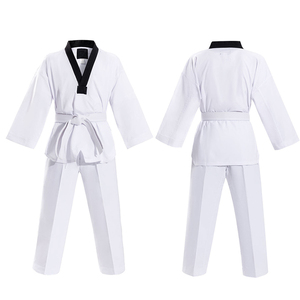 Venta Directa de Fábrica, Uniforme de Taekwondo Ligero y Transpirable de Color Blanco para Competiciones de Taekwondo - Product Image 2