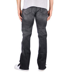 Pantalones Vaqueros Rectos de Mezclilla Color Gris Lavado para Hombre, con Cierre Lateral en la Parte Inferior, Pantalones para Hombre Alto - Product Image 6