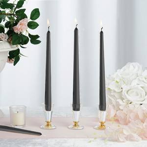 Ramadan Midnight Black Paraffin Wax Taper <b>Candle</b> Set Handmade Smokeless for Ramadan Valentine's Day Balcony Decor Lanterns - Product Image 3