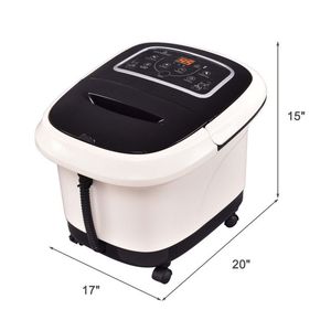 Masajeador de pies con spa, calor, vibración, ajustes de temperatura y temporizador - Product Image 6