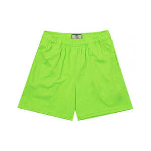 Pantalones Cortos Deportivos Casuales Transpirables para Hombre, Color Verde Menta Sólido, Cintura Elástica - Product Image 3