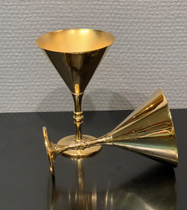 แก้วไวน์วินเทจลายนูน แก้ววิสกี้ตกแต่ง แก้วโลหะคลาสสิกสำหรับบาร์ที่บ้าน งานปาร์ตี้ ตกแต่งโต๊ะ - Product Image 5