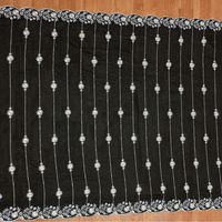 Tissu brodé pour dupatta, tissu perlé, tissu en dentelle pour abaya, kaftan, marques de mode, vente en gros, exportation textile, fourniture en vrac de vêtements