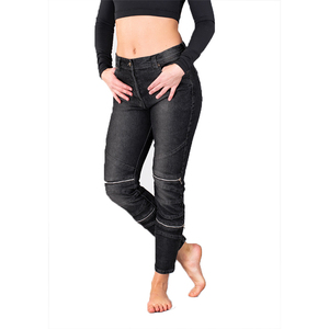 Jean en denim extensible pour femme, style vintage rétro, coupe ample, taille basse, déchiré, coupe crayon, prix abordable, OEM - Product Image 1