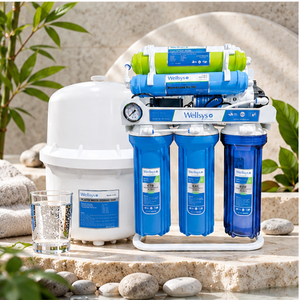 Wellsys RO-100 SGB 7 Stage <b>Reverse</b> <b>Osmosis</b> Water <b>Filter</b> System 100GPD Under Sink RO Water Purifier with 4.5G Tank - Product Image 5
