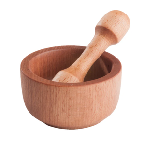 Mortero y Pilón de Madera Maciza, Herramienta de Cocina Manual Ecológica para Moler Hierbas y Especias, Molinillo de Especias Tradicional 116 - Product Image 6