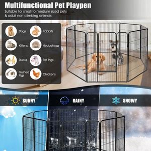 Corral para Mascotas Resistente de 40 Pulgadas con 8 Paneles Metálicos, Valla para Perros, Puertas y Corrales para Mascotas de Primera Calidad - Product Image 2