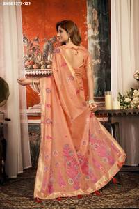 Colección Premium de Algodón con Tejido Jacquard y Borde Zari - Saree con Borlas Elegantes - Colección de Blusas - Exportador de Moda Femenina - Product Image 2
