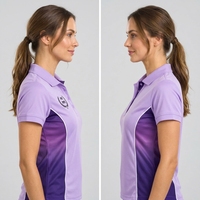 Chemise formelle pour femme, design imprimé personnalisé, respirante, légère, coupe confortable, manches courtes, jersey tricoté, tendance