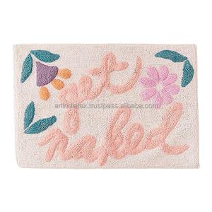 Juego de 3 alfombrillas de baño florales hechas en algodón 100% de las mejores ofertas, alfombrillas y alfombras reversibles de grado superior, precios bajos - Product Image 4