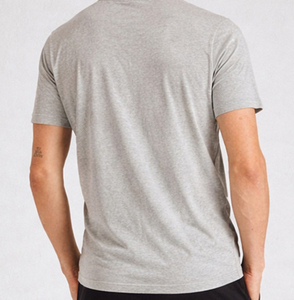 T-shirt en coton uni pour homme, coupe classique, léger, col rond, basique, personnalisable pour impression sur mesure, vente en gros OEM. - Product Image 1