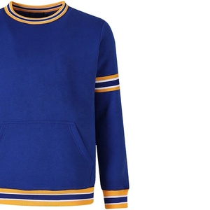 Sigma gamma rho Women's Royal Blue Crew Neck Sweatshirt With Yellow <b>White</b> Stripes Full Sleeve <b>Knitted</b> Cotton Autumn Wear - Product Image 5