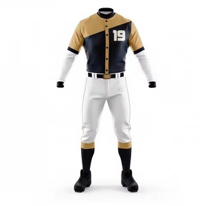 Custom <b>Baseball</b> Softball Jersey Uniform <b>Sets</b> Adult Men Short Sleeve V-neck Adjustable Strap Quick Dry Anti-Bacterial Breathable - Product Image 1